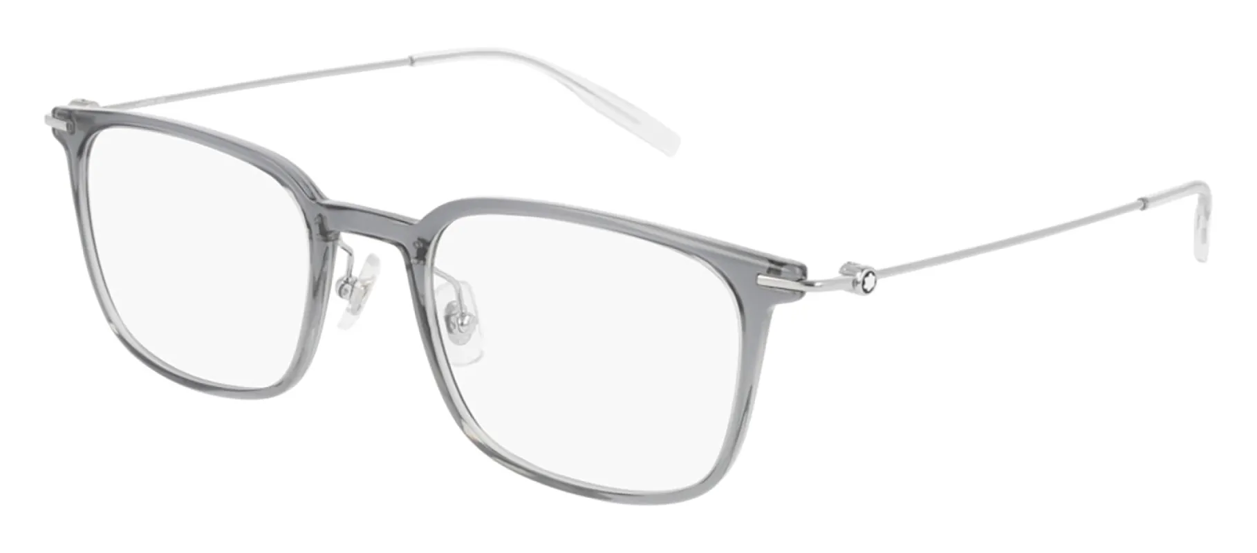 Montblanc MB 0100O 001 Rectangle Metal Grey Eyeglasses with Demo Lens sold by Gaffos