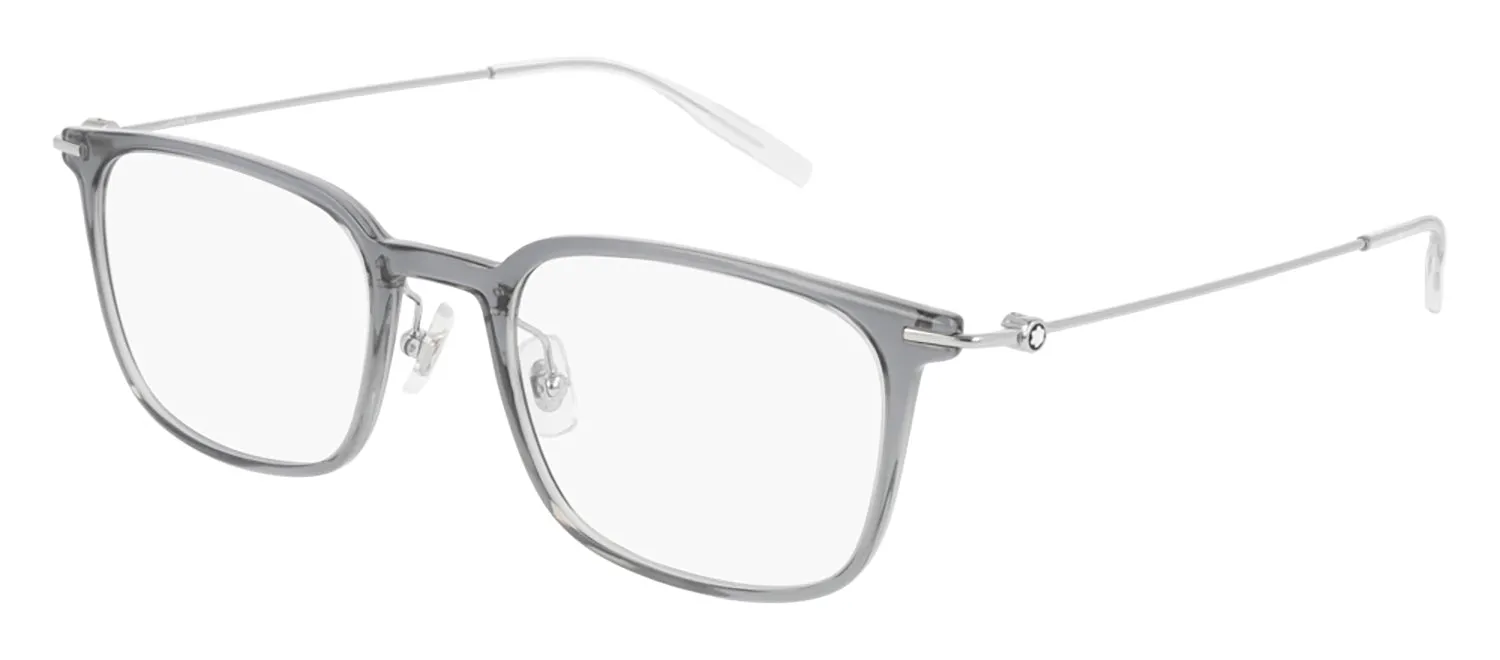 Montblanc MB 0100O 001 Rectangle Metal Grey Eyeglasses with Demo Lens sold by Gaffos