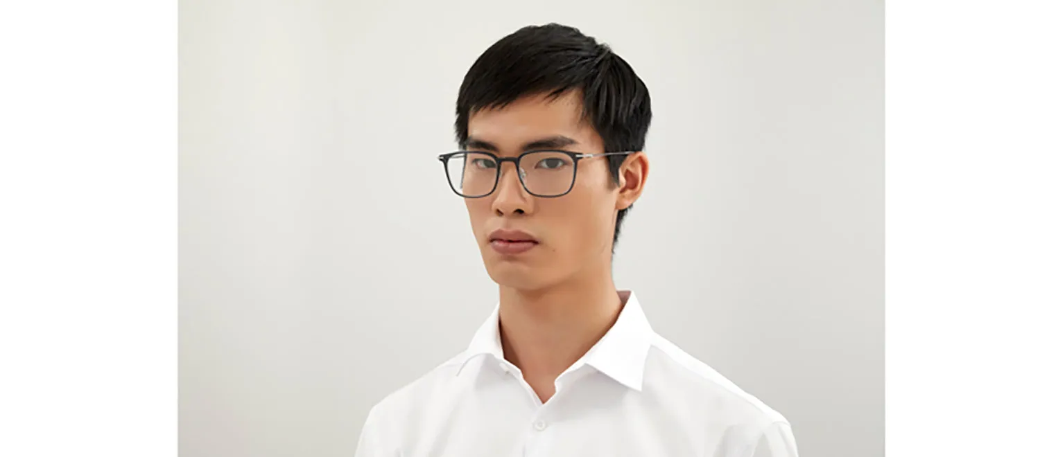 Montblanc MB 0100O 001 Rectangle Metal Grey Eyeglasses with Demo Lens sold by Gaffos product image thumbnail 2