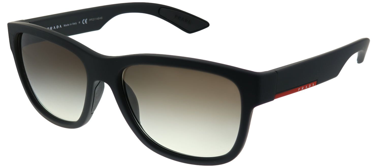 Prada Linea Rossa Lifestyle PS 03QS DG00A7 Rectangle Plastic Black Sunglasses with Grey Gradient Lens sold by Gaffos product image thumbnail 2