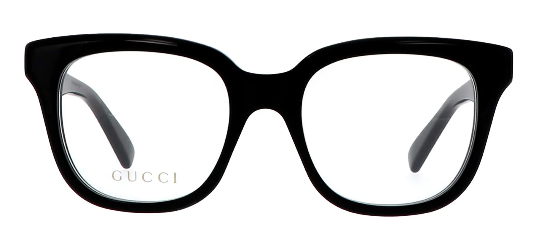 Gucci GG 1173O 001 Square Plastic Black Eyeglasses with Logo Stamped Demo Lenses sold by Gaffos