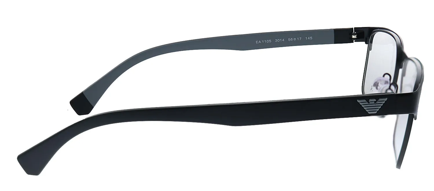 Emporio Armani EA 1105 3014 Rectangle Metal Black Eyeglasses with Demo Lens sold by Gaffos product image thumbnail 3
