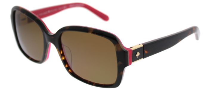 Kate Spade KS Annora/P S0U Rectangle Plastic Tortoise/ Havana Sunglasses with Brown Polarized Lens sold by Gaffos