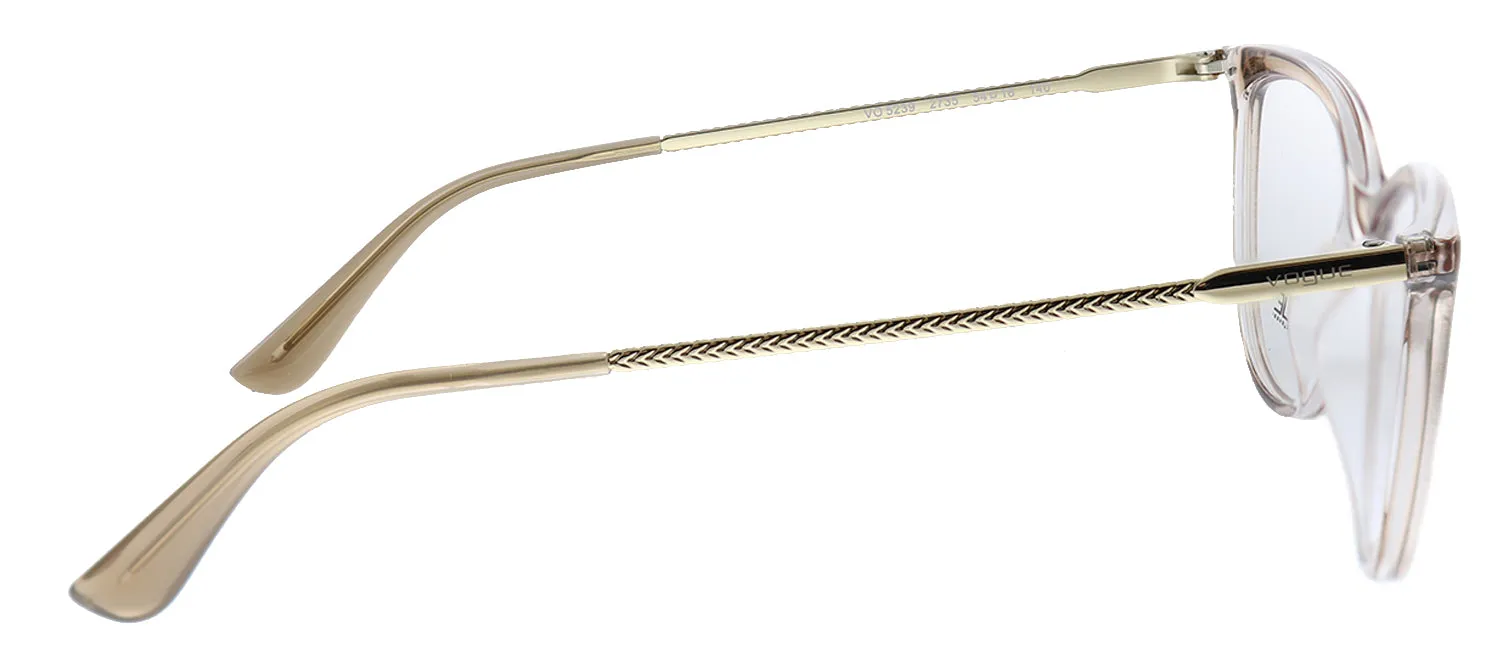 Vogue Eyewear VO 5239 2735 Cat-Eye Plastic Brown Eyeglasses with Demo Lens sold by Gaffos product image thumbnail 3