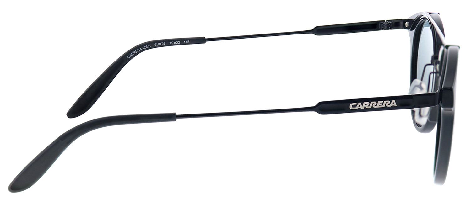 Carrera CA Carrera126/S 6UB T4 Round Plastic Black Sunglasses with Grey Mirror Lens sold by Gaffos product image thumbnail 3