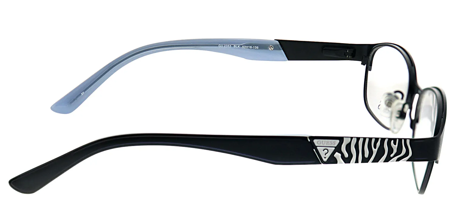 Guess GU 2353 BLK Rectangle Metal Black Eyeglasses with Demo Lens sold by Gaffos product image thumbnail 3