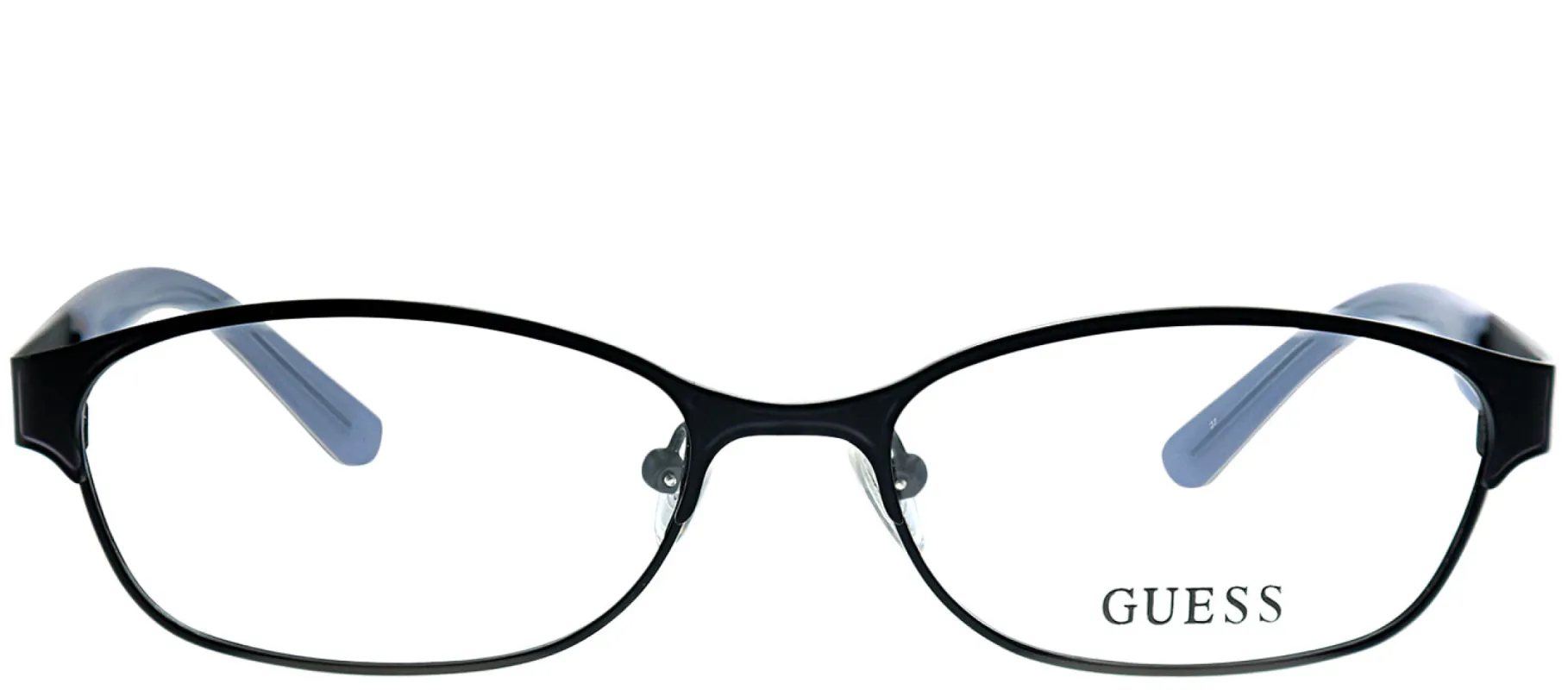 Guess GU 2353 BLK Rectangle Metal Black Eyeglasses with Demo Lens sold by Gaffos