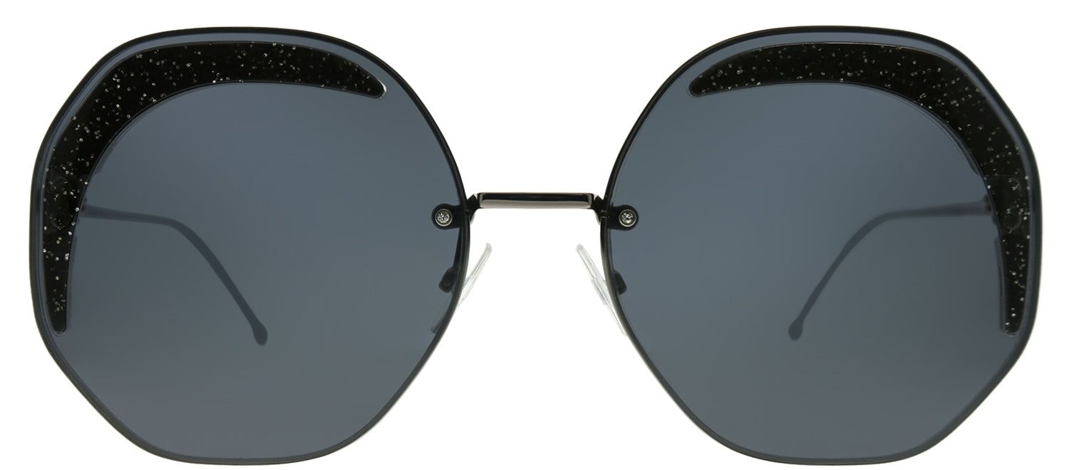 Fendi FF 0358 KB7 IR Geometric Metal Grey Sunglasses with Grey Lens sold by Gaffos