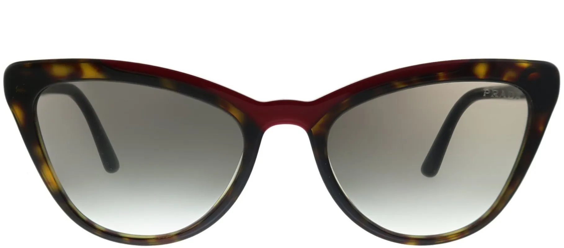 Prada PR 01VS 3200A7 Cat-Eye Plastic Tortoise/ Havana Sunglasses with Grey Gradient Lens sold by Gaffos