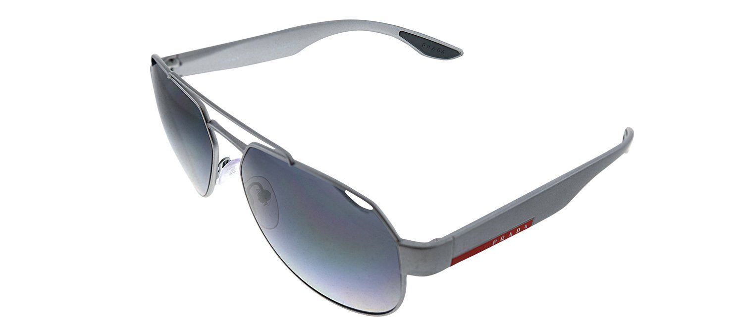 Prada Linea Rossa PS 57US 4495W1 Pilot Metal Grey Sunglasses with Grey Polarized Lens sold by Gaffos product image thumbnail 2