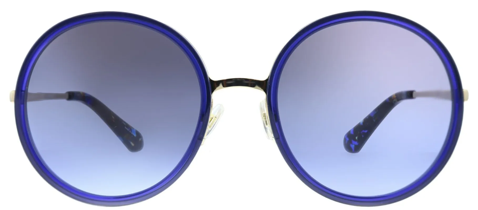 Kate Spade KS Lamonica KY2 Round Plastic Blue Sunglasses with Grey Gradient Lens made by Gaffos