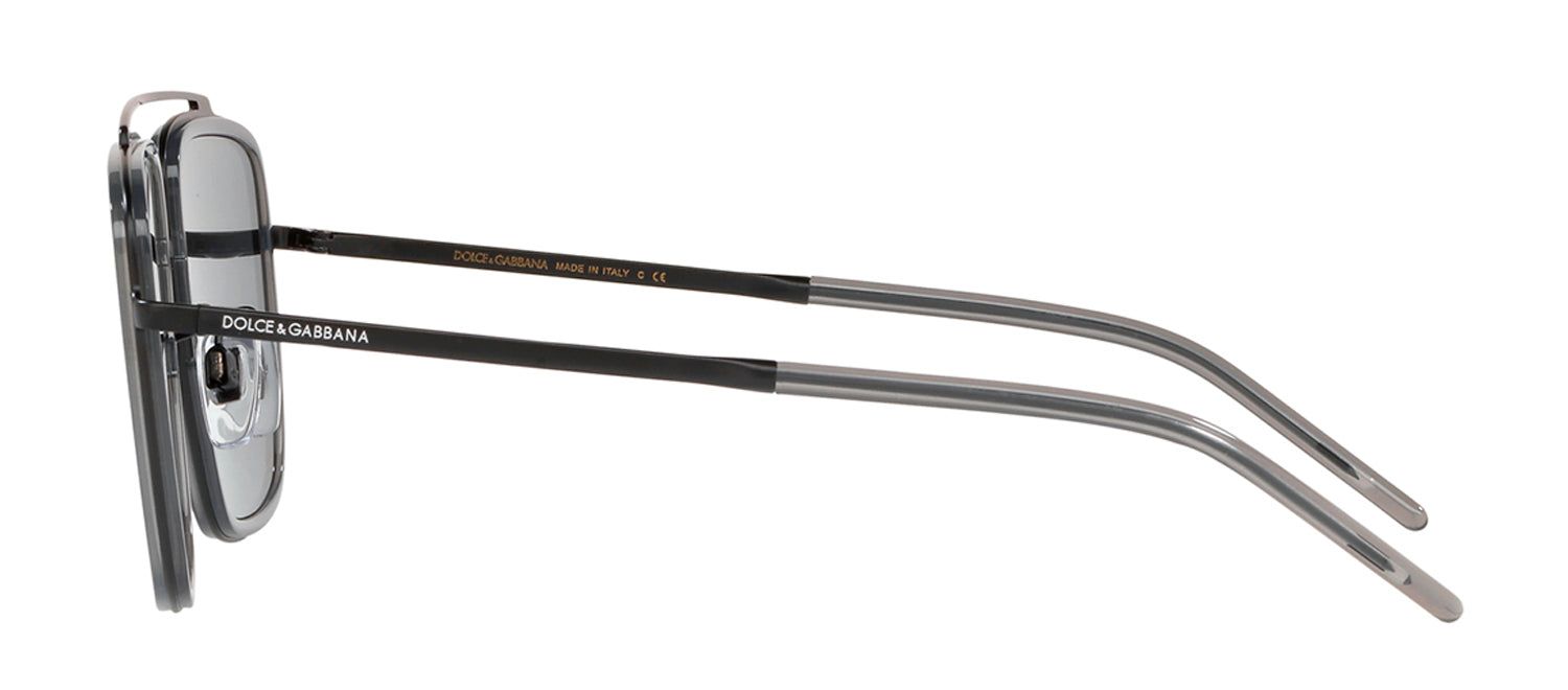 Dolce & Gabbana DG 2220 11066G Square Metal Grey Sunglasses with Grey Mirror Lens sold by Gaffos product image thumbnail 3