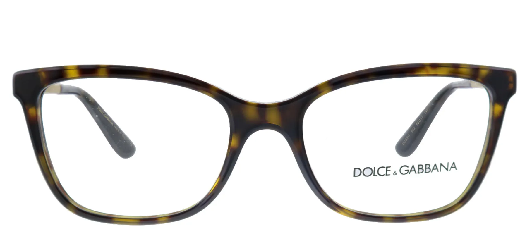 Dolce & Gabbana DG 3317 502 Rectangle Plastic Tortoise/ Havana Eyeglasses with Demo Lens sold by Gaffos