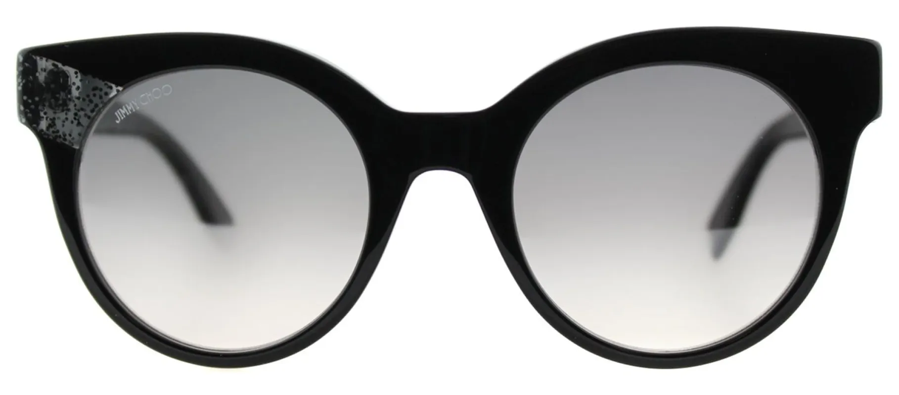 Jimmy Choo JC Mirta Q3M Cat-Eye Plastic Black Sunglasses with Silver Mirror Lens sold by Gaffos