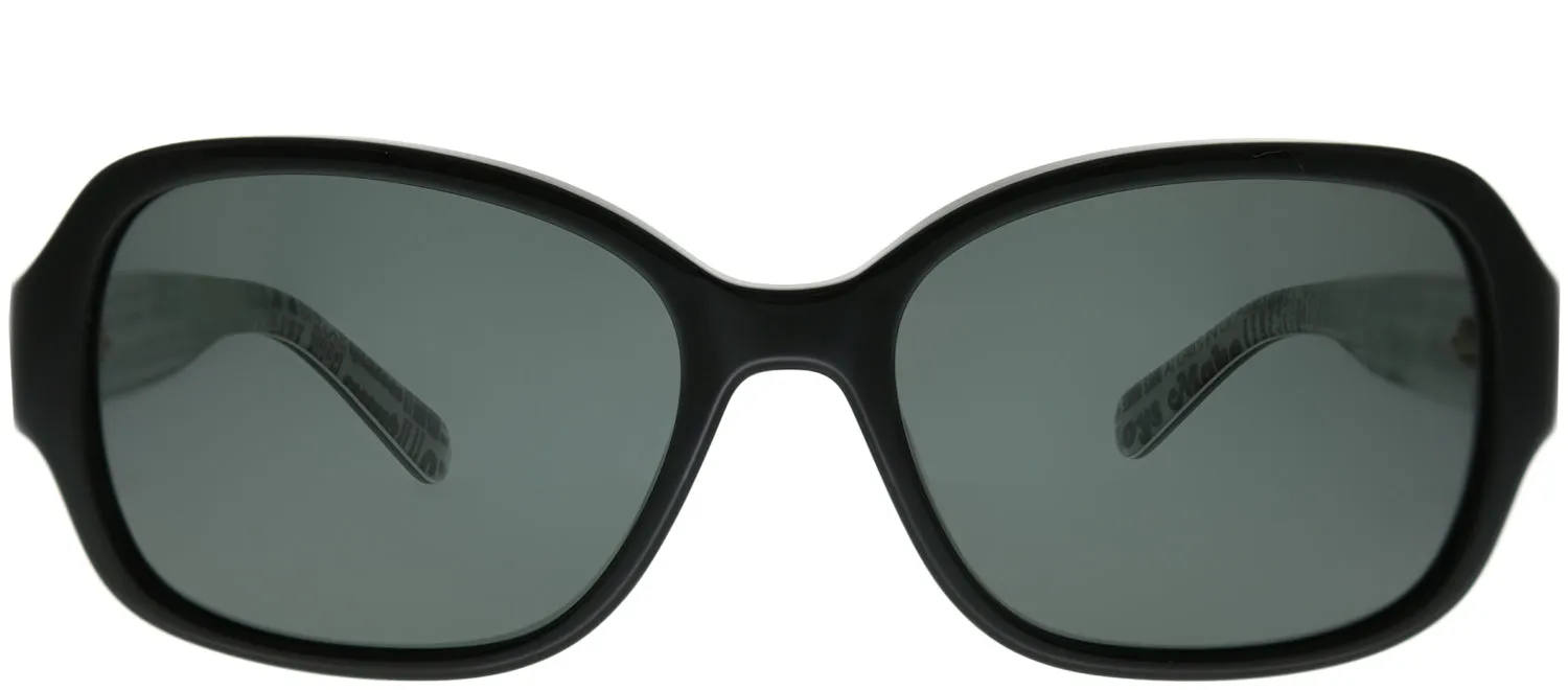 Kate Spade KS Akira/P 9KQ RA Rectangle Plastic Black Sunglasses with Grey Polarized Lens sold by Gaffos