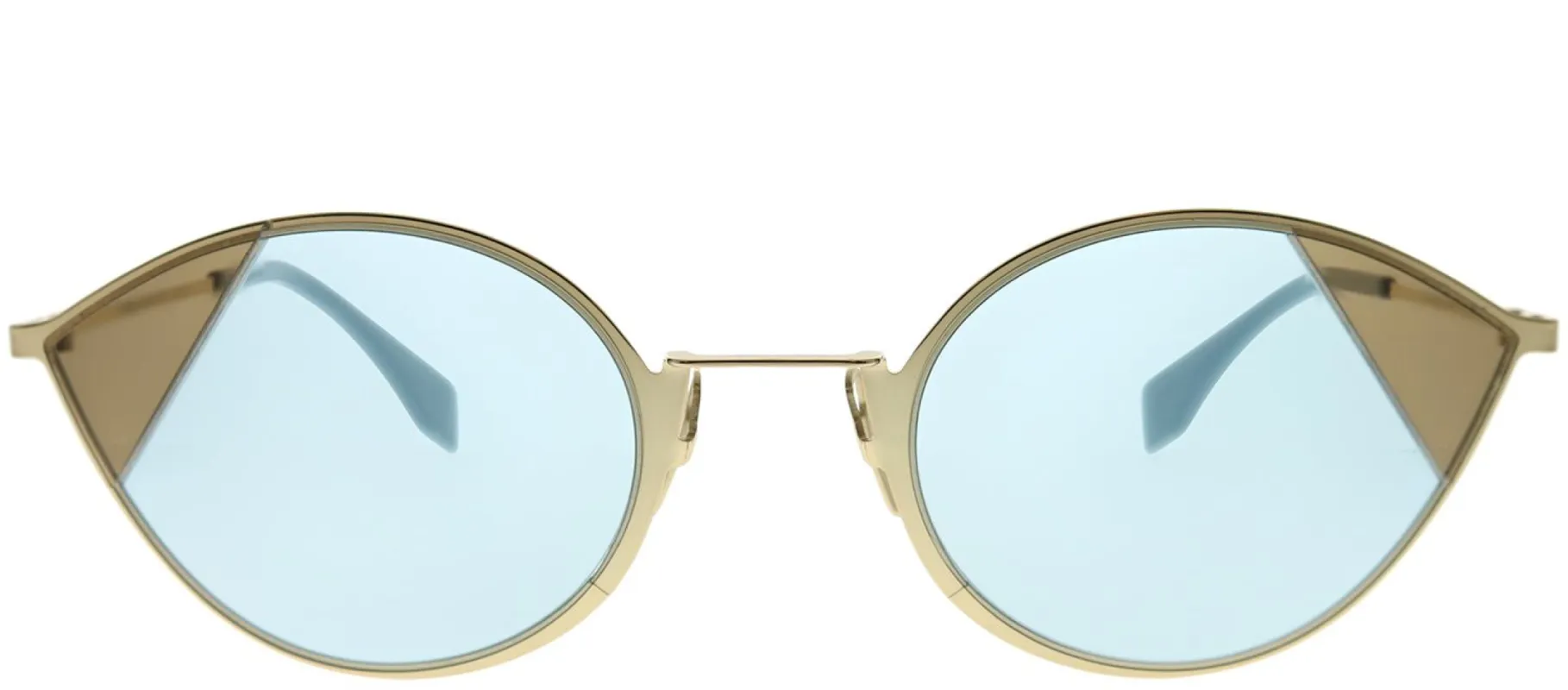 Fendi FF 0342 QWU 1P Cat-Eye Metal Gold Sunglasses with Blue Lens sold by Gaffos