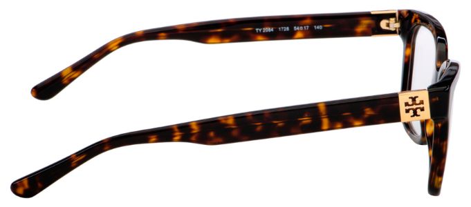 Tory Burch TY 2084 1728 Square Plastic Tortoise Eyeglasses with Logo Stamped Demo Lenses Lens sold by Gaffos