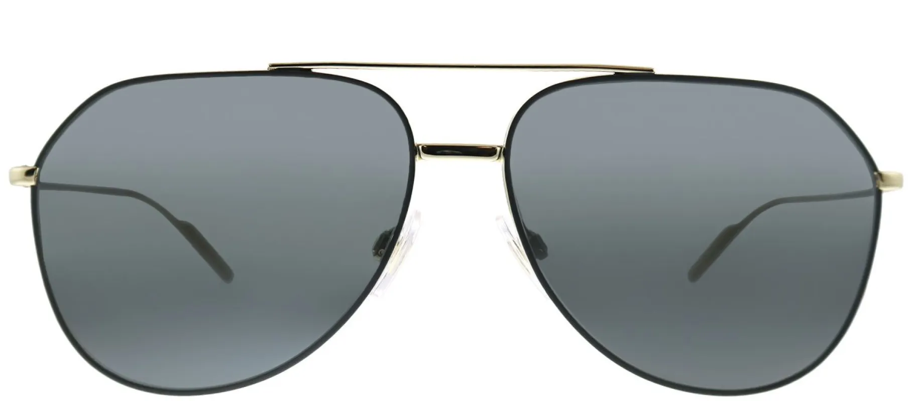 Dolce & Gabbana DG 2166 130587 Aviator Metal Black Sunglasses with Grey Lens sold by Gaffos