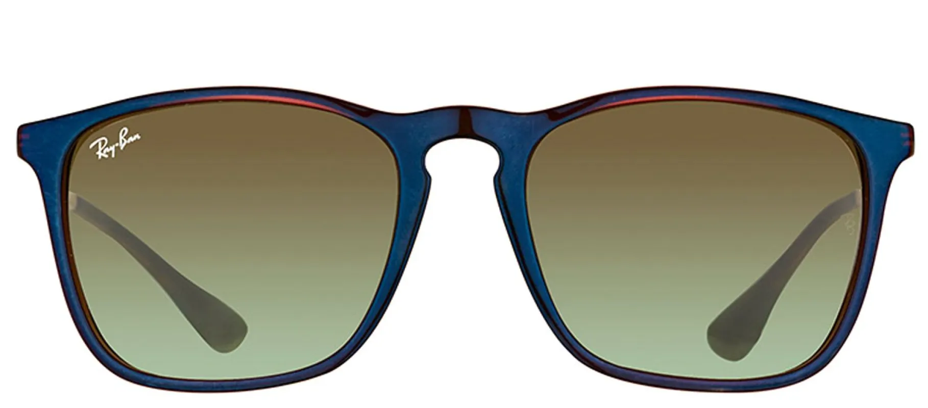 Ray-Ban Chris RB 4187 6315E8 Square Plastic Brown Sunglasses with Green Gradient Lens sold by Gaffos