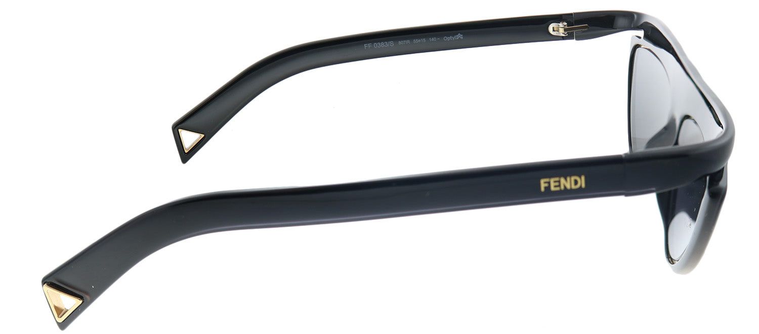 Fendi FF 0383 807 Cat-Eye Plastic Black Sunglasses with Grey Lens sold by Gaffos product image thumbnail 3