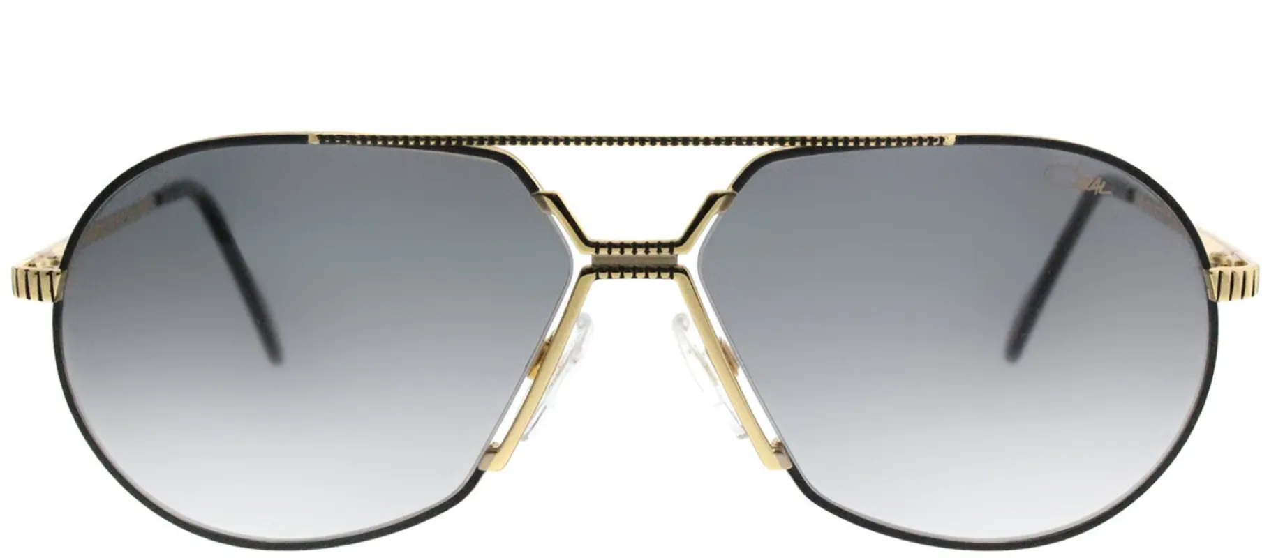 Cazal Cazal 968 001SG Oval Metal Black Sunglasses with Grey Gradient Lens sold by Gaffos