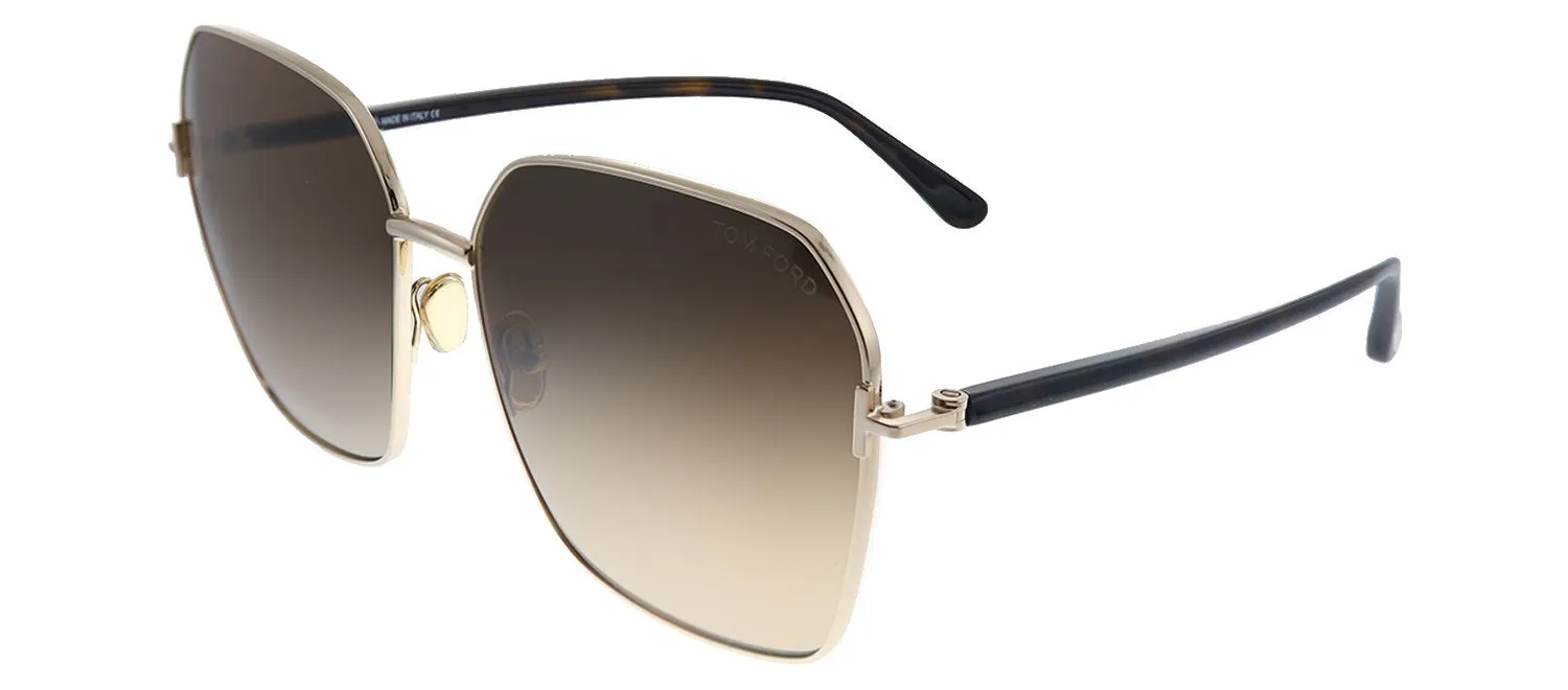 Tom Ford Claudia-02 TF 839 52F Geometric Metal Gold Sunglasses with Brown Lens sold by Gaffos product image thumbnail 2