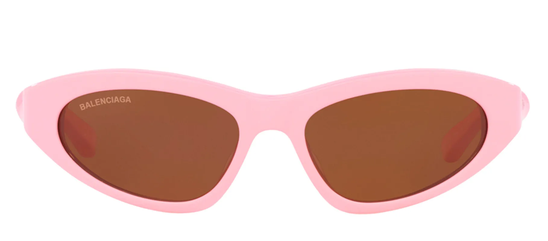 Balenciaga BB 0207S 004 Oval Plastic Pink Sunglasses with Brown Lens sold by Gaffos