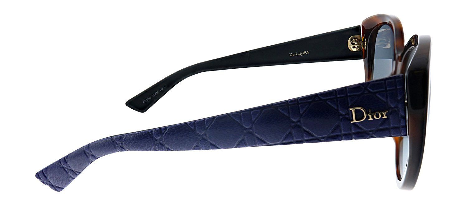 Dior CD Diorlady1RF GRS Cat-Eye Plastic Havana Sunglasses with Grey Gradient Lens sold by Gaffos product image thumbnail 3