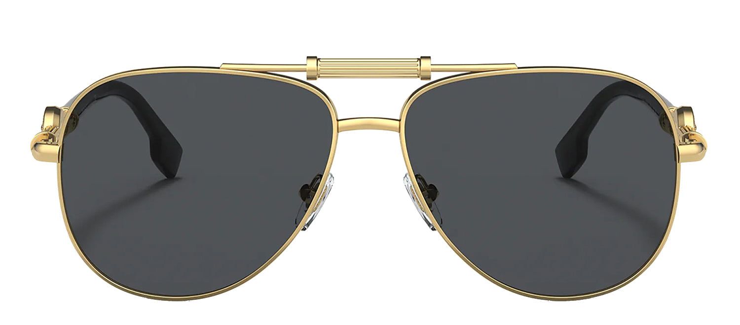 Versace VE 2236 100287 Pilot Metal Gold Sunglasses with Dark Grey Solid color Lens sold by Gaffos product image thumbnail 2