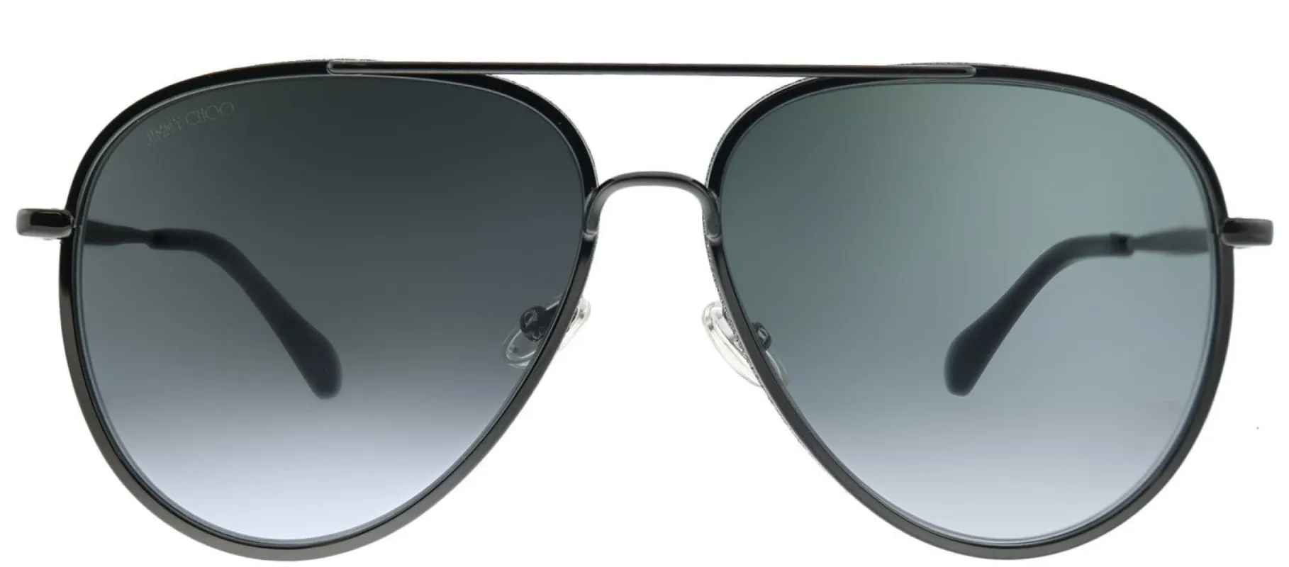 Jimmy Choo JC Triny 807 Aviator Metal Black Sunglasses with Grey Gradient Lens sold by Gaffos