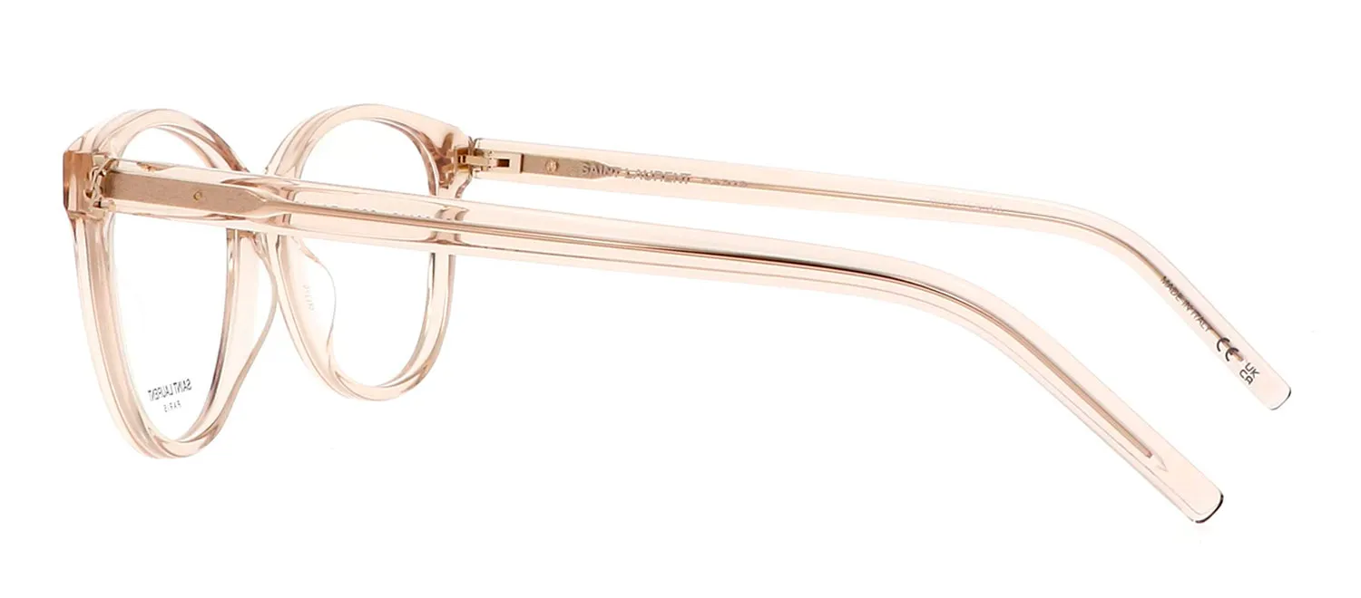 Saint Laurent SL M112O 003 Round Plastic Nude Eyeglasses with Clear Lens sold by Gaffos product image thumbnail 3