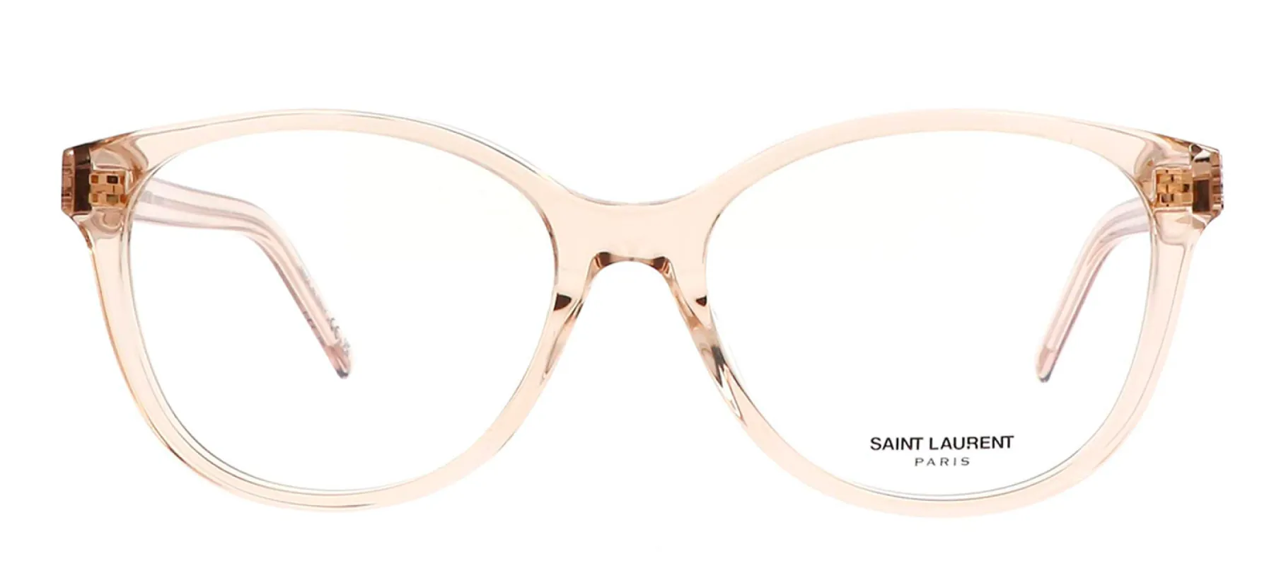 Saint Laurent SL M112O 003 Round Plastic Nude Eyeglasses with Clear Lens sold by Gaffos