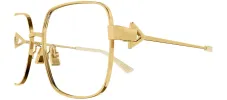Bottega Veneta NEW CLASSIC BV 1200O 002 Square Metal Gold Eyeglasses with Logo Stamped Demo Lenses sold by Gaffos