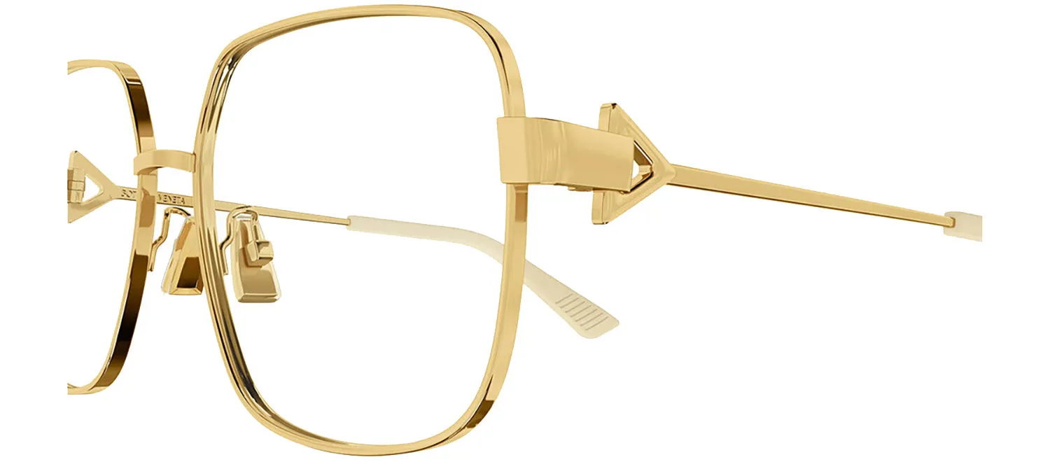 Bottega Veneta NEW CLASSIC BV 1200O 002 Square Metal Gold Eyeglasses with Logo Stamped Demo Lenses sold by Gaffos product image thumbnail 3