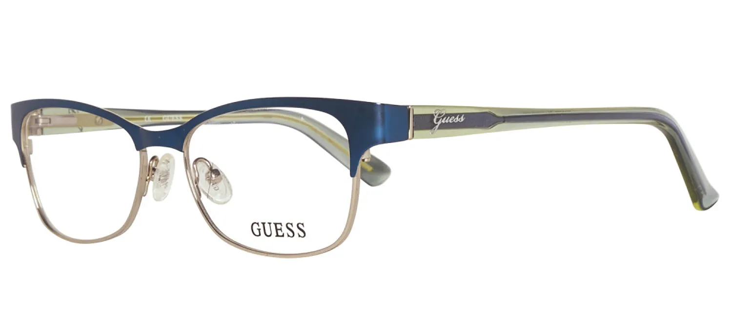 Guess GU 2467 B24 Cat-Eye Plastic Blue Eyeglasses with Logo Stamped Demo Lenses sold by Gaffos product image thumbnail 2