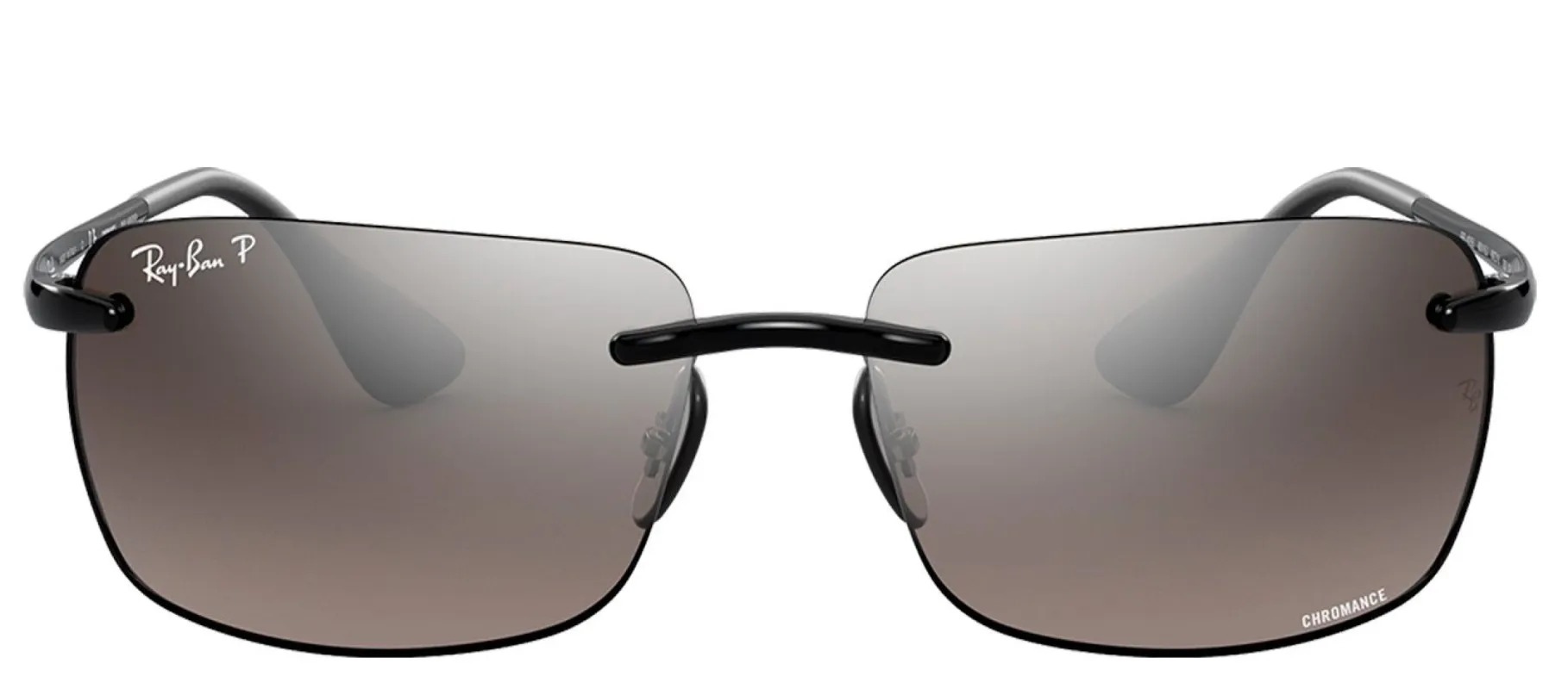 Ray-Ban RB 4255 601/5J Rectangle Plastic Black Sunglasses with Silver Mirror Lens sold by Gaffos