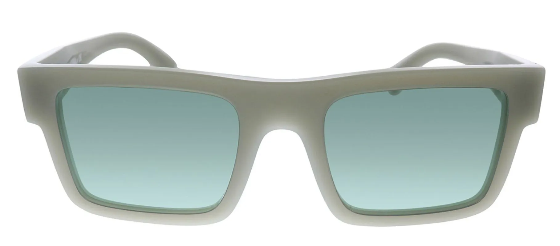 Prada PR 19WS TH904M Rectangle Plastic Grey Sunglasses with Green Mirror Lens sold by Gaffos