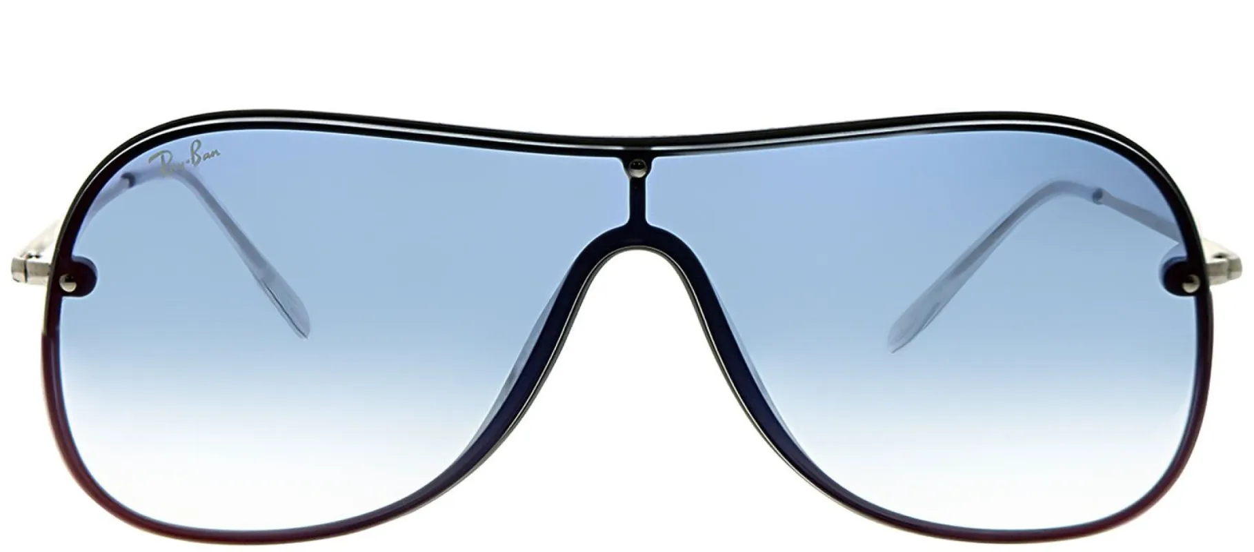 Ray-Ban RB 4311N 6374X0 Shield Plastic Blue Sunglasses with Blue Gradient Mirror Red Lens sold by Gaffos