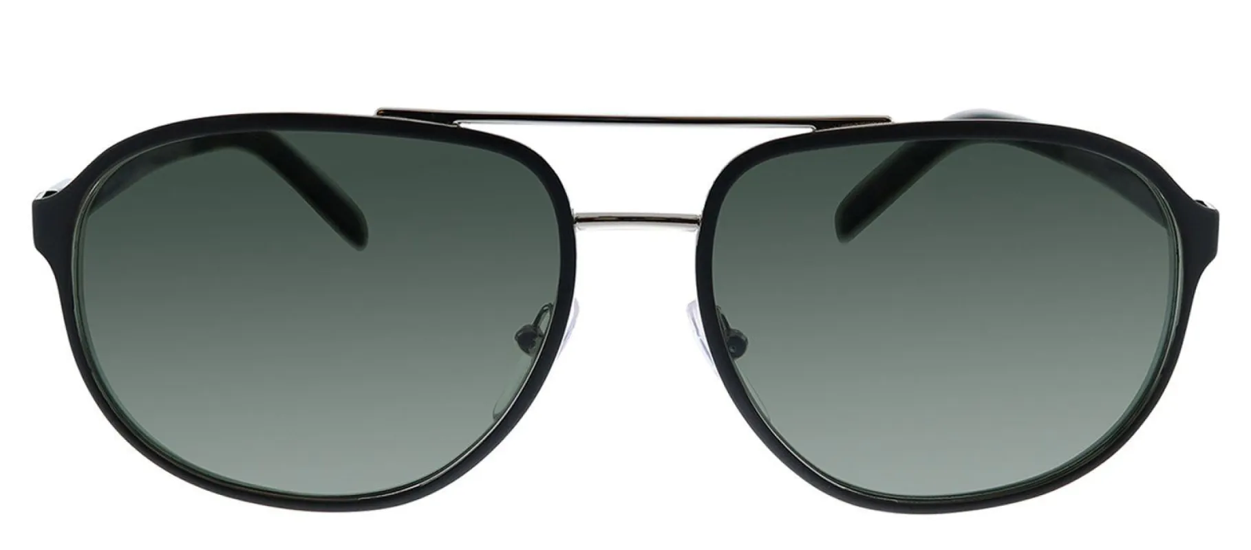 Prada PR 53XS 524736 Pillow Metal Black Sunglasses with Green Polarized Lens sold by Gaffos