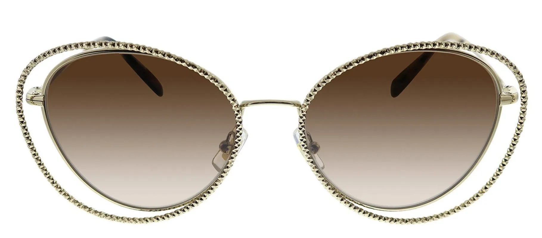 Miu Miu MU 59VS ZVN6S1 Butterfly Metal Gold Sunglasses with Brown Gradient Lens sold by Gaffos