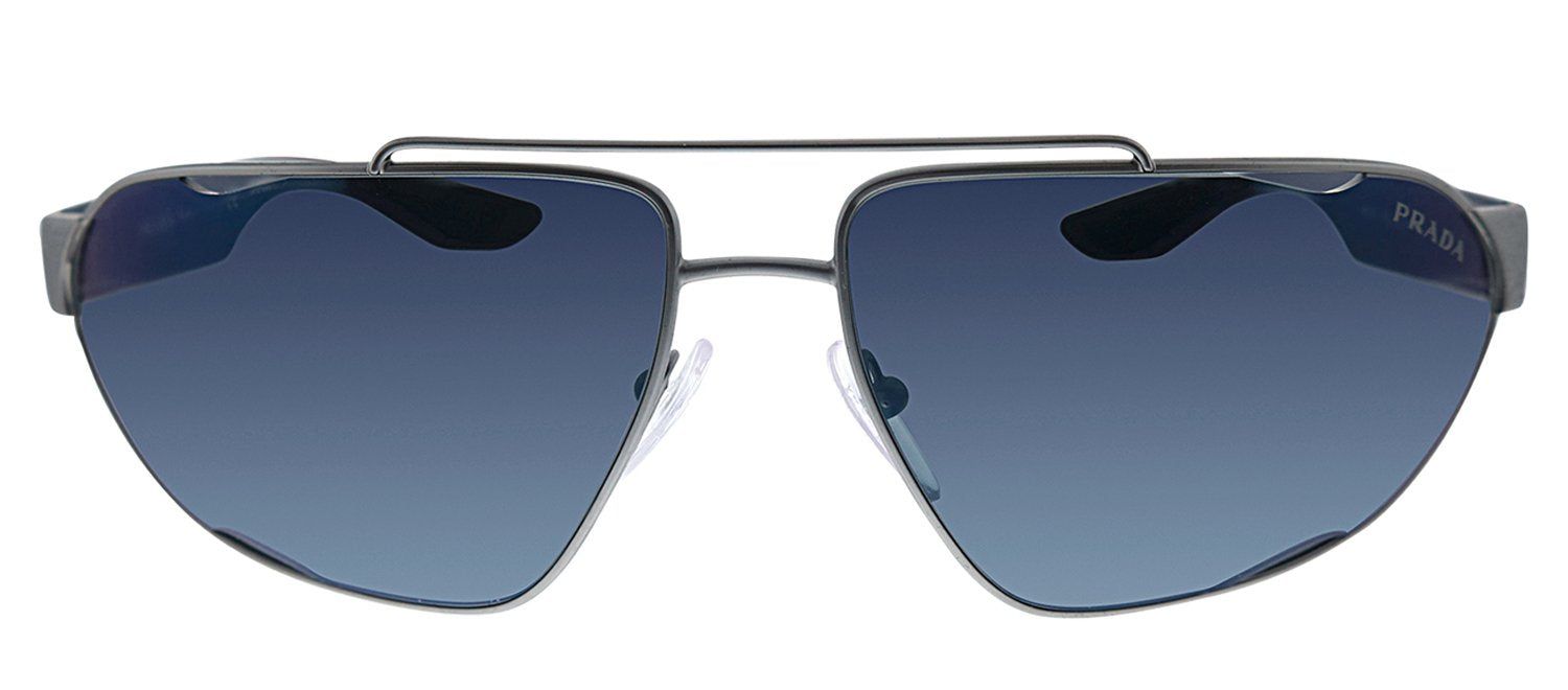 Prada Linea Rossa PS 56US DG1387 Pilot Metal Gunmetal Sunglasses with Blue Gradient Lens sold by Gaffos