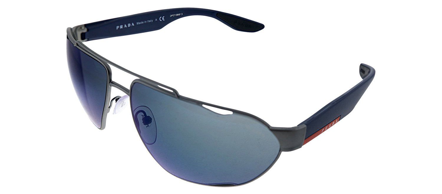 Prada Linea Rossa PS 56US DG1387 Pilot Metal Gunmetal Sunglasses with Blue Gradient Lens sold by Gaffos product image thumbnail 2
