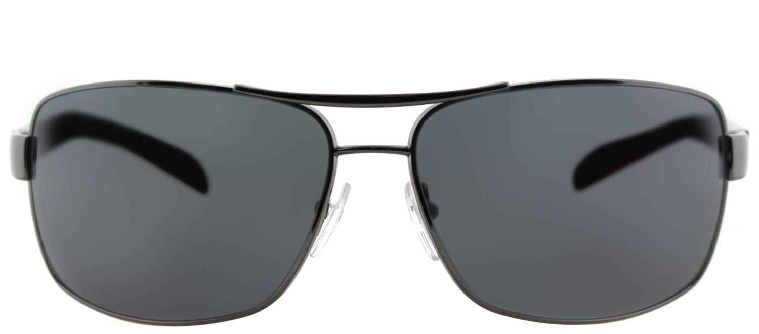 Prada Linea Rossa PS 54IS 5AV5Z1 Aviator Metal Ruthenium/ Gunmetal Sunglasses with Grey Polarized Lens sold by Gaffos