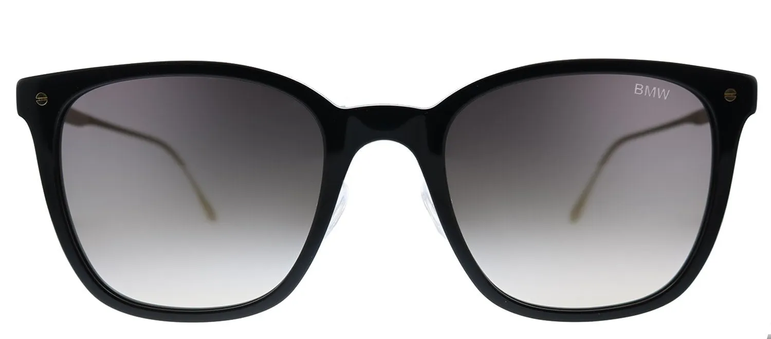BMW BW 0008 01B Square Plastic Black Sunglasses with Grey Gradient Lens sold by Gaffos