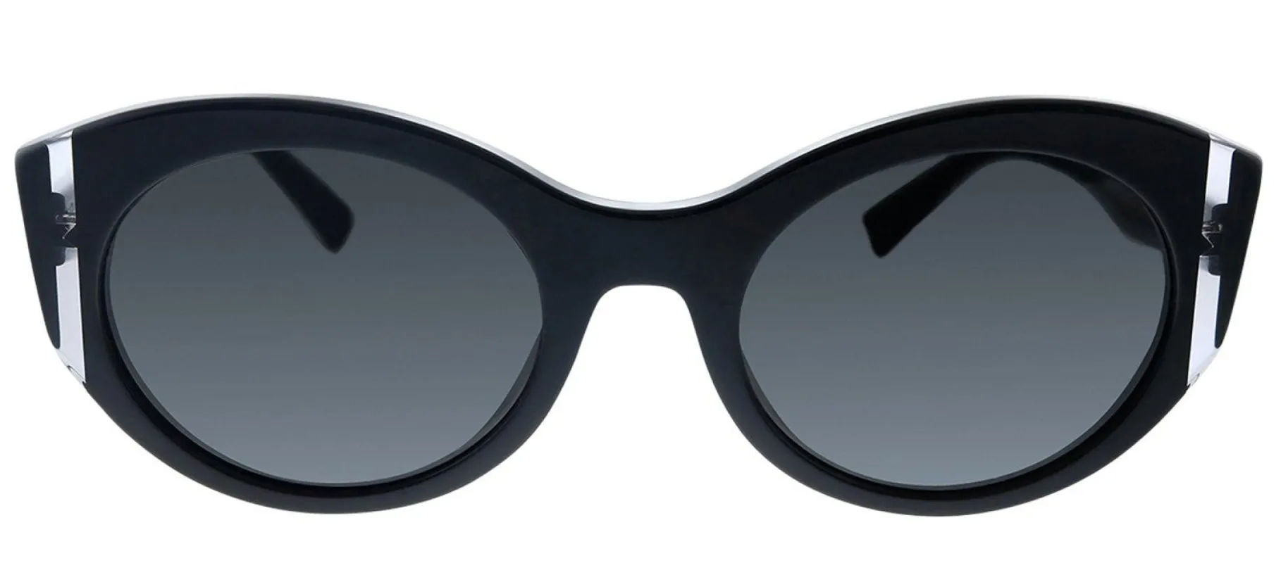 Valentino VA 4039 500187 Oval Plastic Black Sunglasses with Grey Lens sold by Gaffos