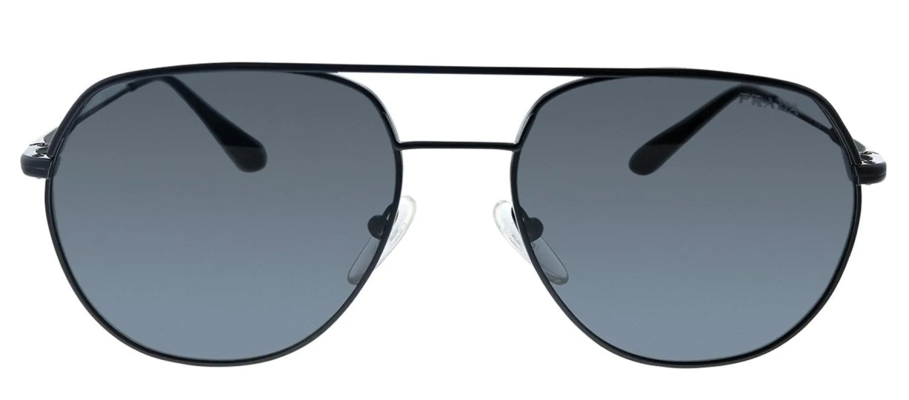 Prada PR 55US 1AB5S0 Pilot Metal Black Sunglasses with Grey Lens sold by Gaffos