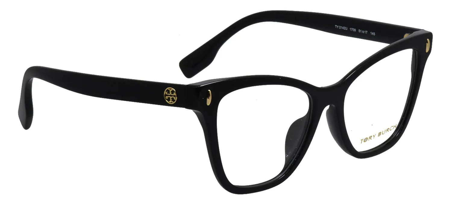 Tory Burch TY 2142U 1709 Cat-Eye Plastic Black Eyeglasses with Logo Stamped Demo Lenses sold by Gaffos product image thumbnail 3
