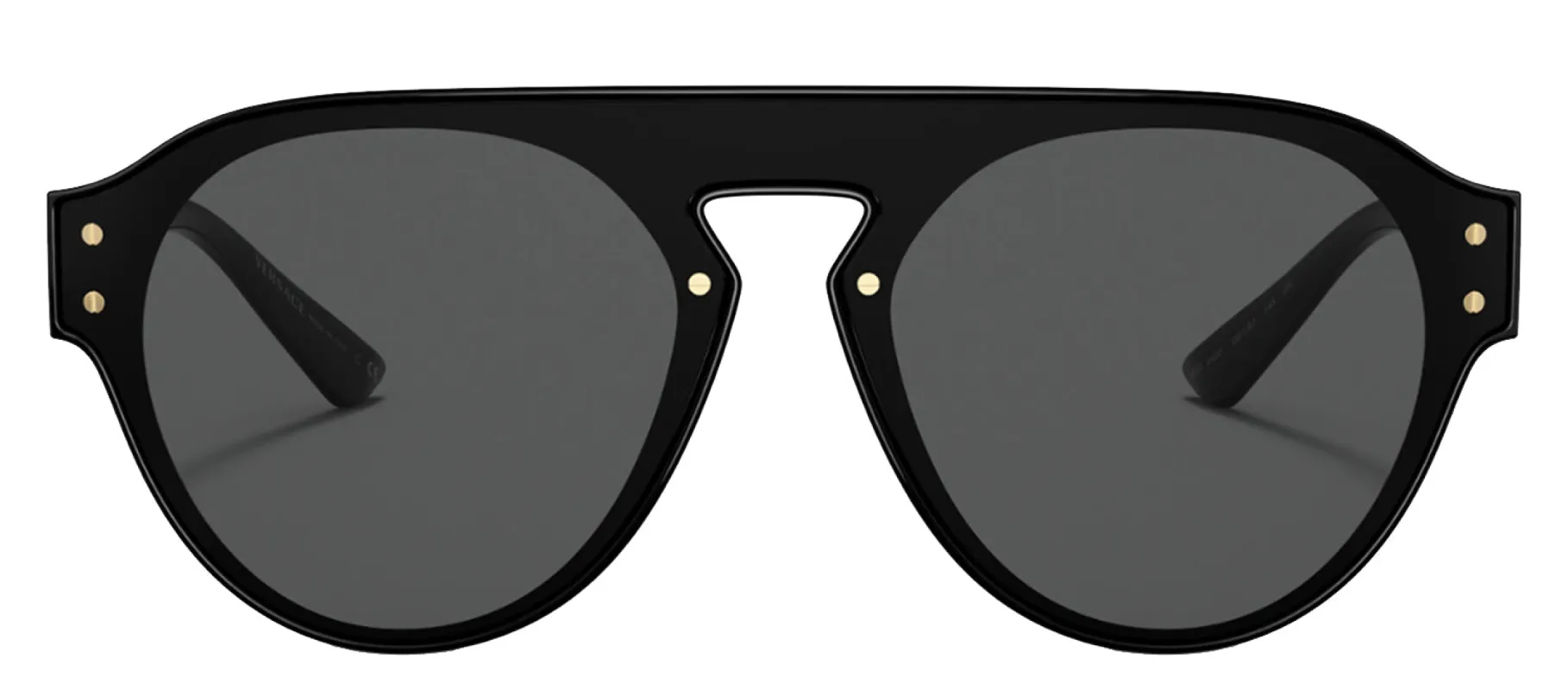 Versace VE 4420 GB1/87 Aviator Plastic Black Sunglasses with Grey Lens sold by Gaffos