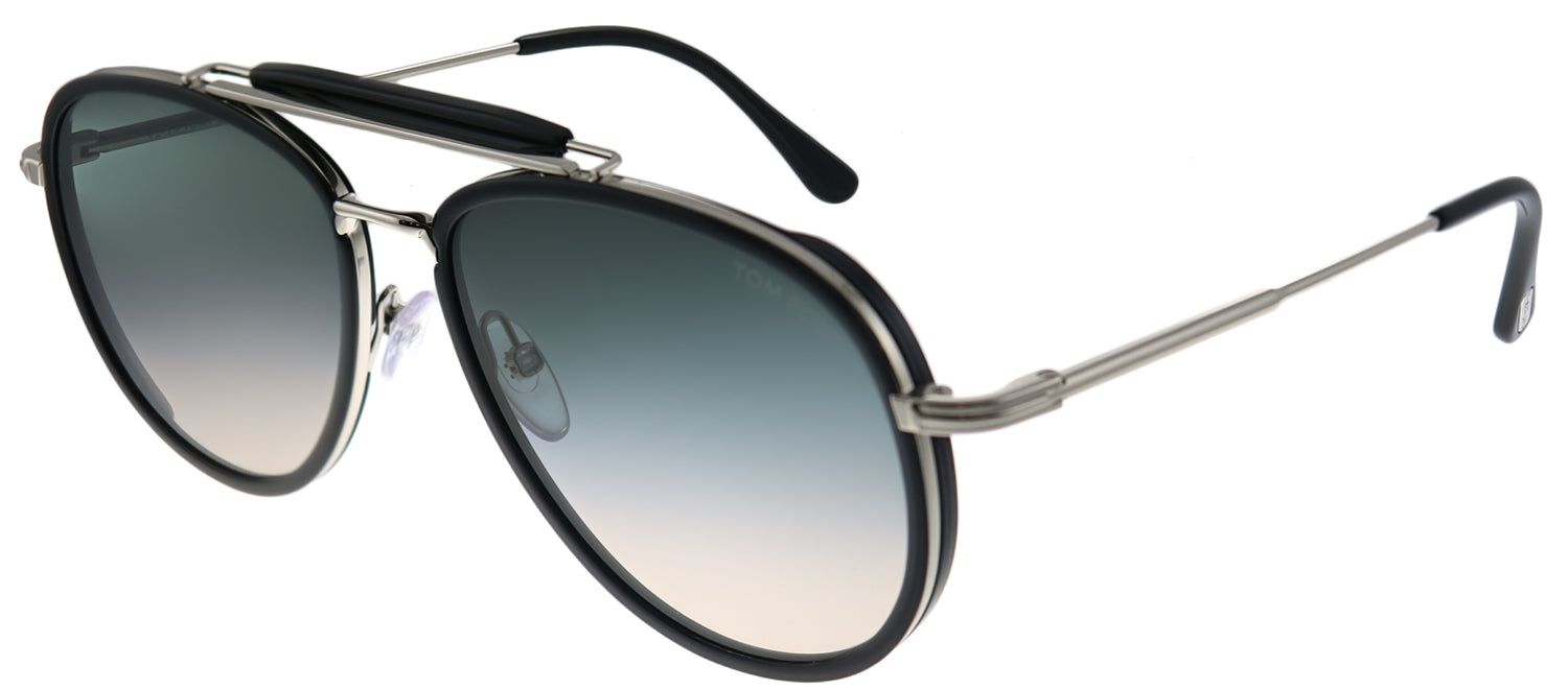 Tom Ford TF 666 01B Pilot Metal Black Sunglasses with Grey Gradient Lens sold by Gaffos product image thumbnail 2