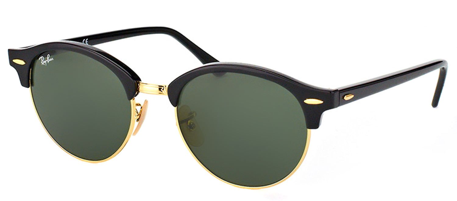 Ray-Ban RB 4246 901 Clubmaster Plastic Black Sunglasses with Green Lens sold by Gaffos product image thumbnail 2